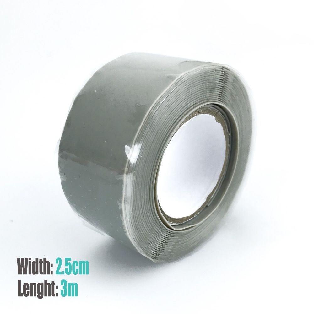 Self-Fusing Silicone Repair Tape for Waterproof Pipe Leak Sealing, Plumbing Hose Wrap, Insulation Bonding – White