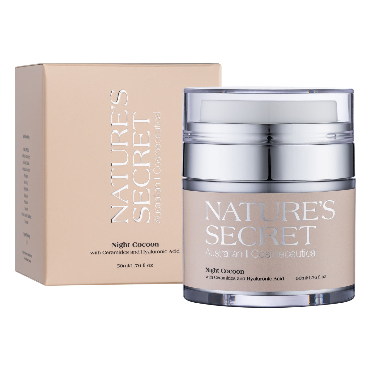 Night Cocoon Moisturiser 50ml | Overnight Repair Face Cream for Hydration, Skin Renewal