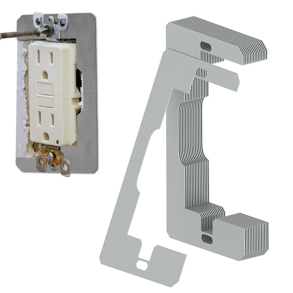 10 Piece Wall Plate Spacer Metal Outlet Spacers Flush Fit Device Leveling Plates Repair And Loose Electrical Outlet