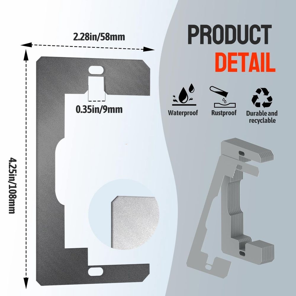 10 Piece Wall Plate Spacer Metal Outlet Spacers Flush Fit Device Leveling Plates Repair And Loose Electrical Outlet