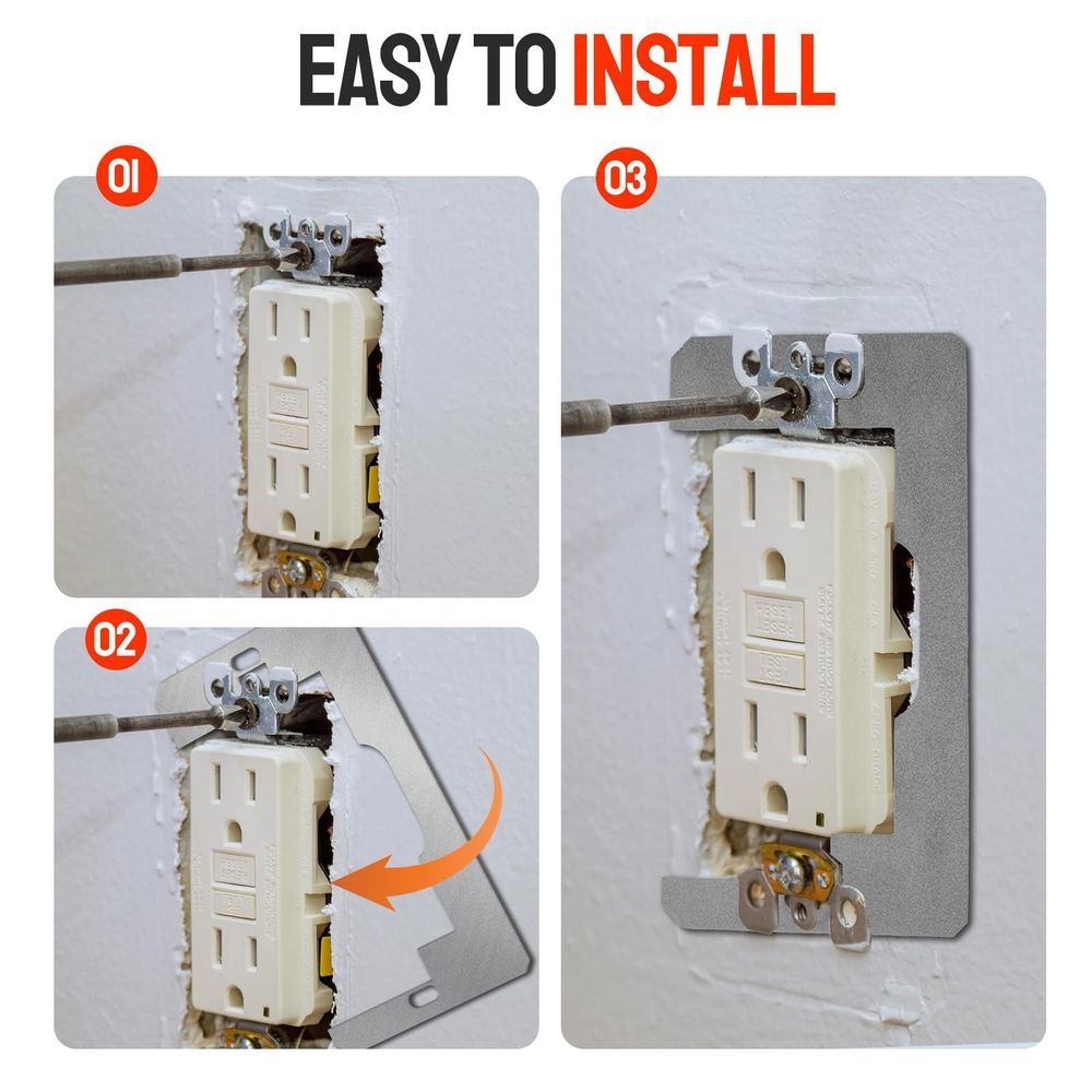 10 Piece Wall Plate Spacer Metal Outlet Spacers Flush Fit Device Leveling Plates Repair And Loose Electrical Outlet