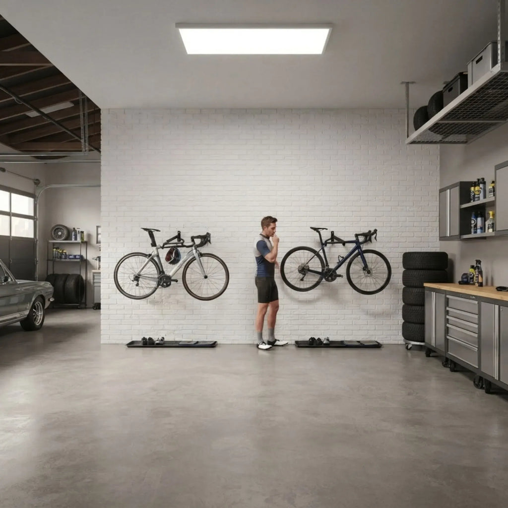 CARLA HOME 2-Pack Bike Wall Mount Rack – Adjustable Hook – Black – Adjustable Fixed Bike