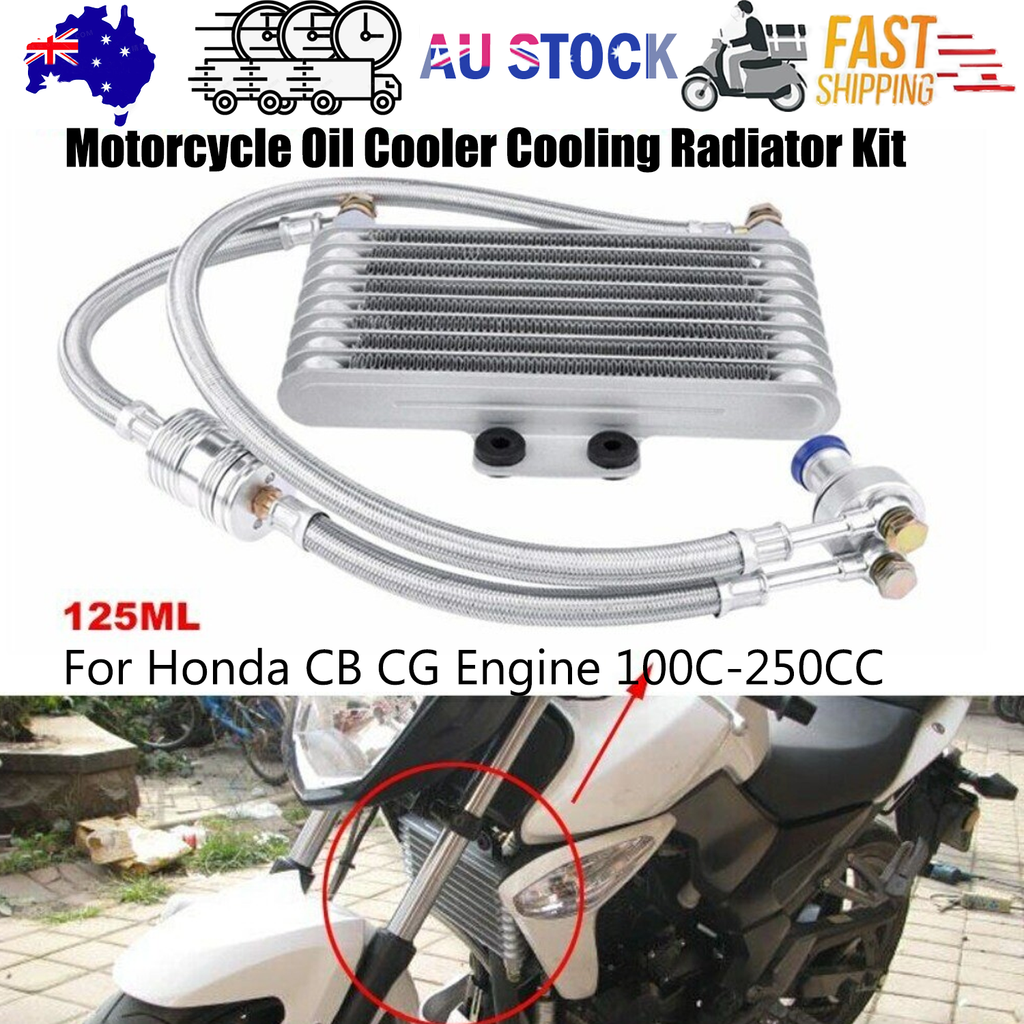125ml Motorcycle Oil Cooler Kit for Honda CB / CG 100–250cc