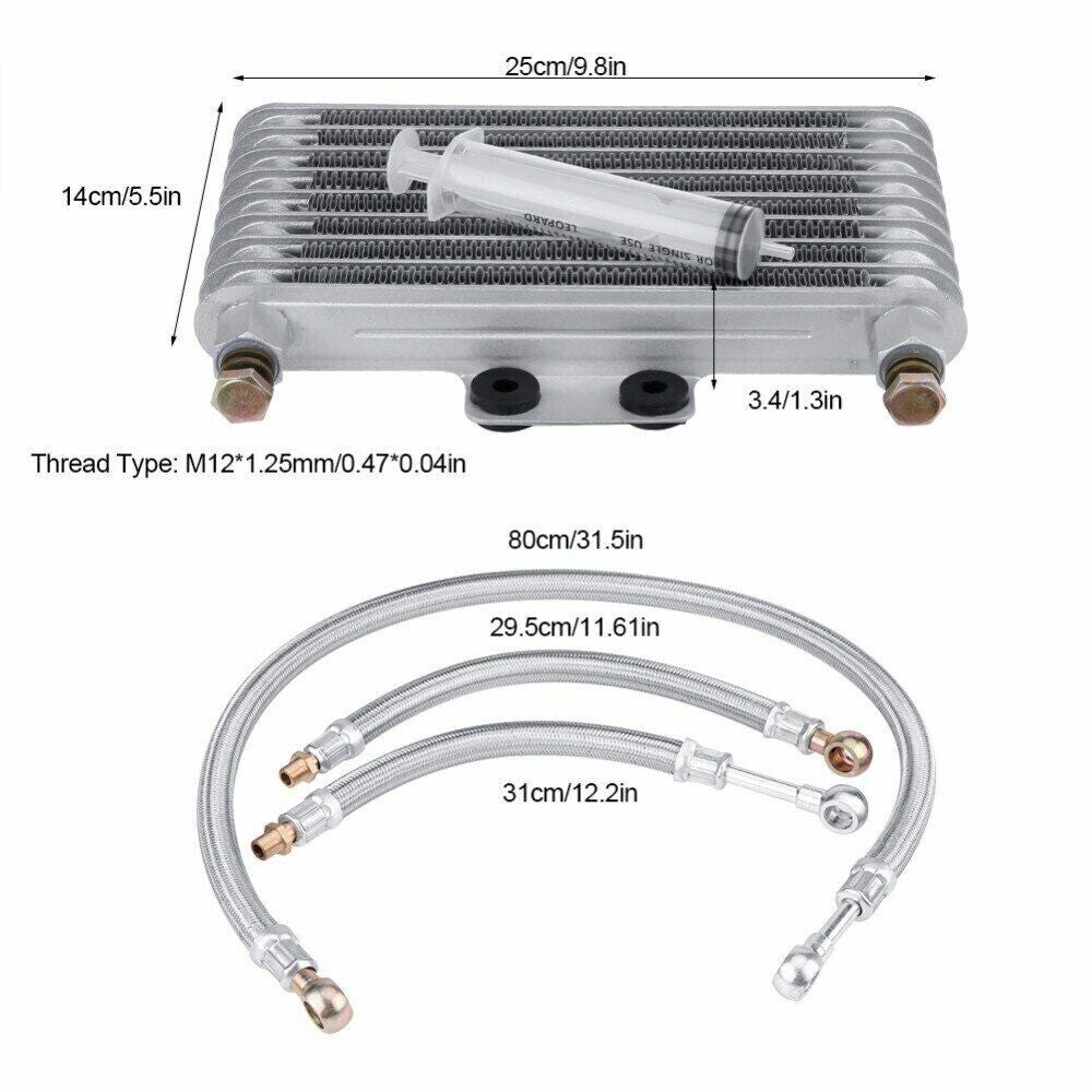 125ml Motorcycle Oil Cooler Kit for Honda CB / CG 100–250cc