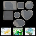 18 Piece Coaster Cup Mat Mold Round Silicone Mould Kit for Craft / DIY Epoxy Resin
