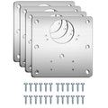 4 Piece Kitchen Cupboard Door Cabinet Hinges Repair Plate Brackets Kit Fixing Screws