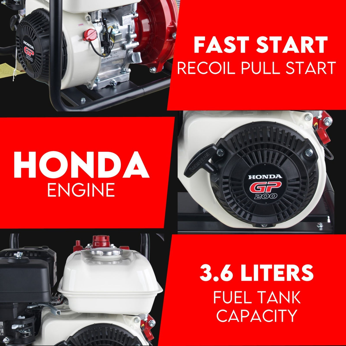 Honda GP200 6.5HP Twin-Impeller Petrol Water Pump – Fire Fighting / Irrigation