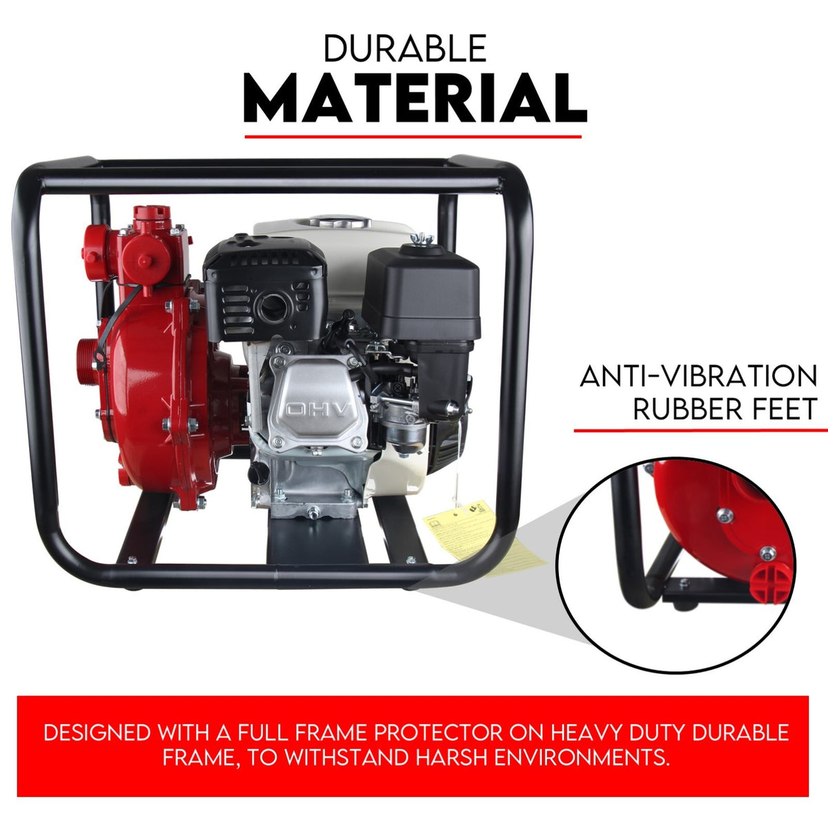 GP200 Twin-Impeller Fire-Fighting Petrol Water Pump – Honda Engine