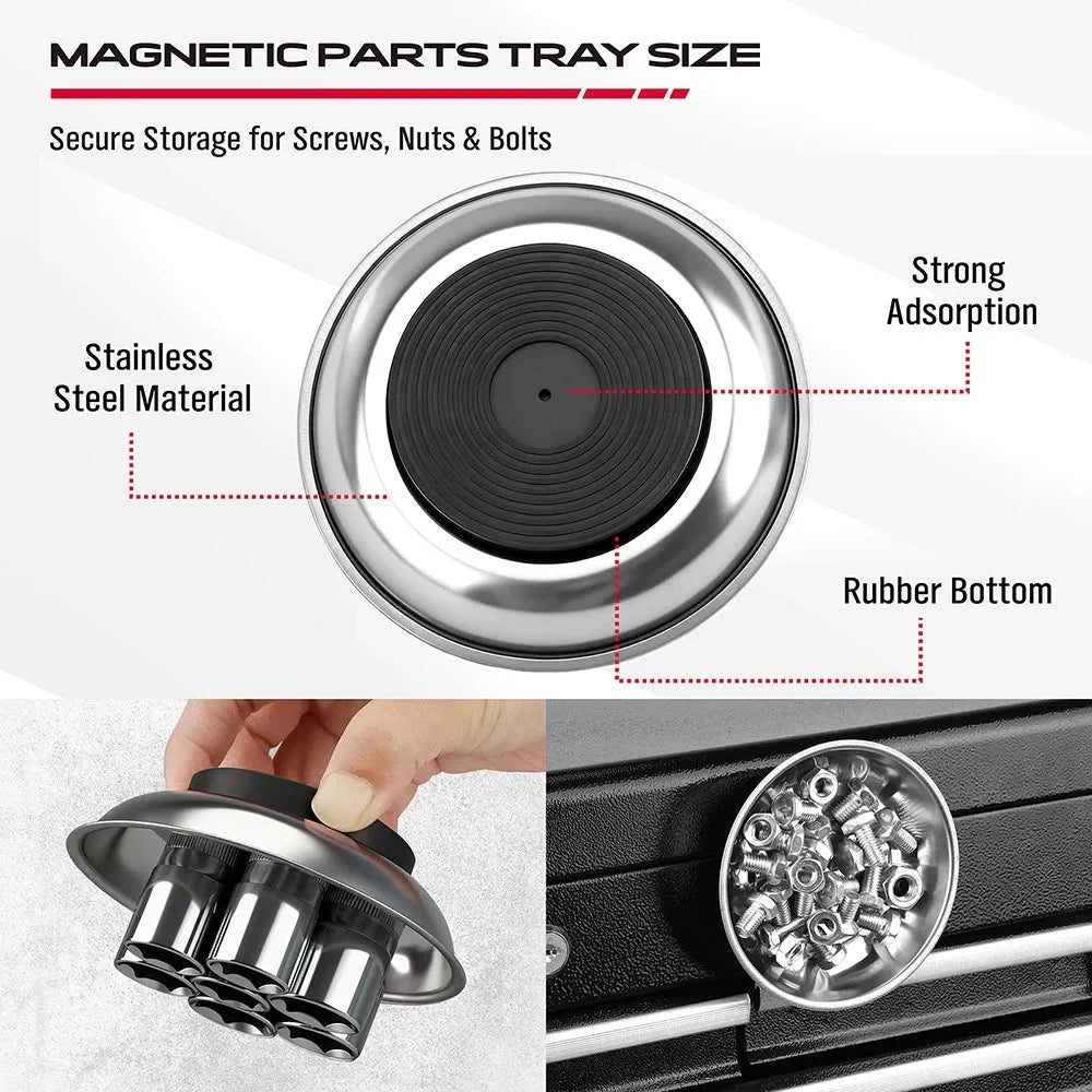 SEDY 4 Piece Magnetic Tray Pick-Up Tool Set Flexible Magnet Holder Auto Repair