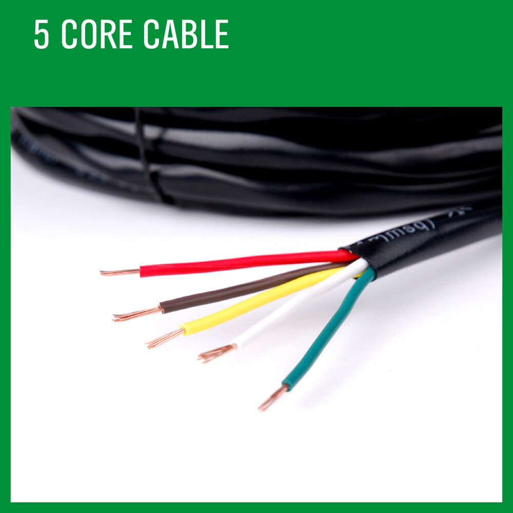 5-Core Trailer Cable – 20m – V90 PVC – Automotive, Caravan & Boat