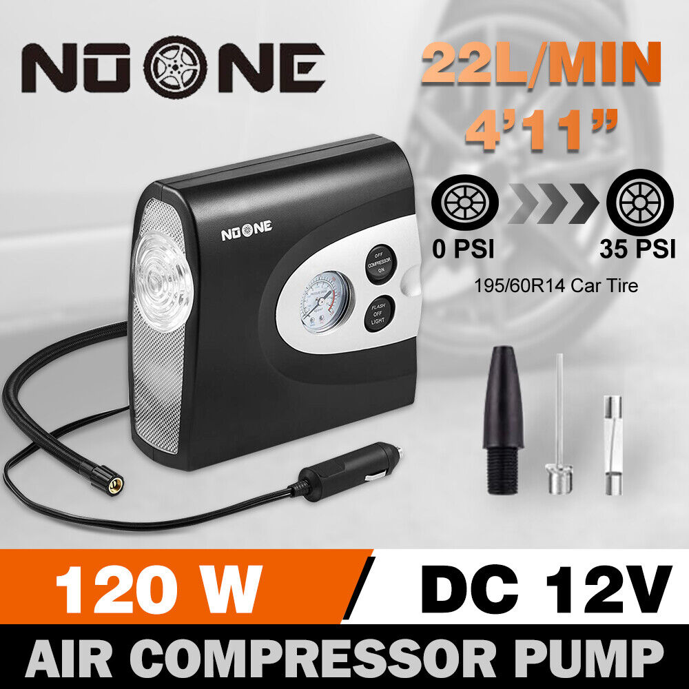 NOONE 3 IN 1 Air Compressor Tyre Inflator 12V Portable Car Tyre Inflator Pump