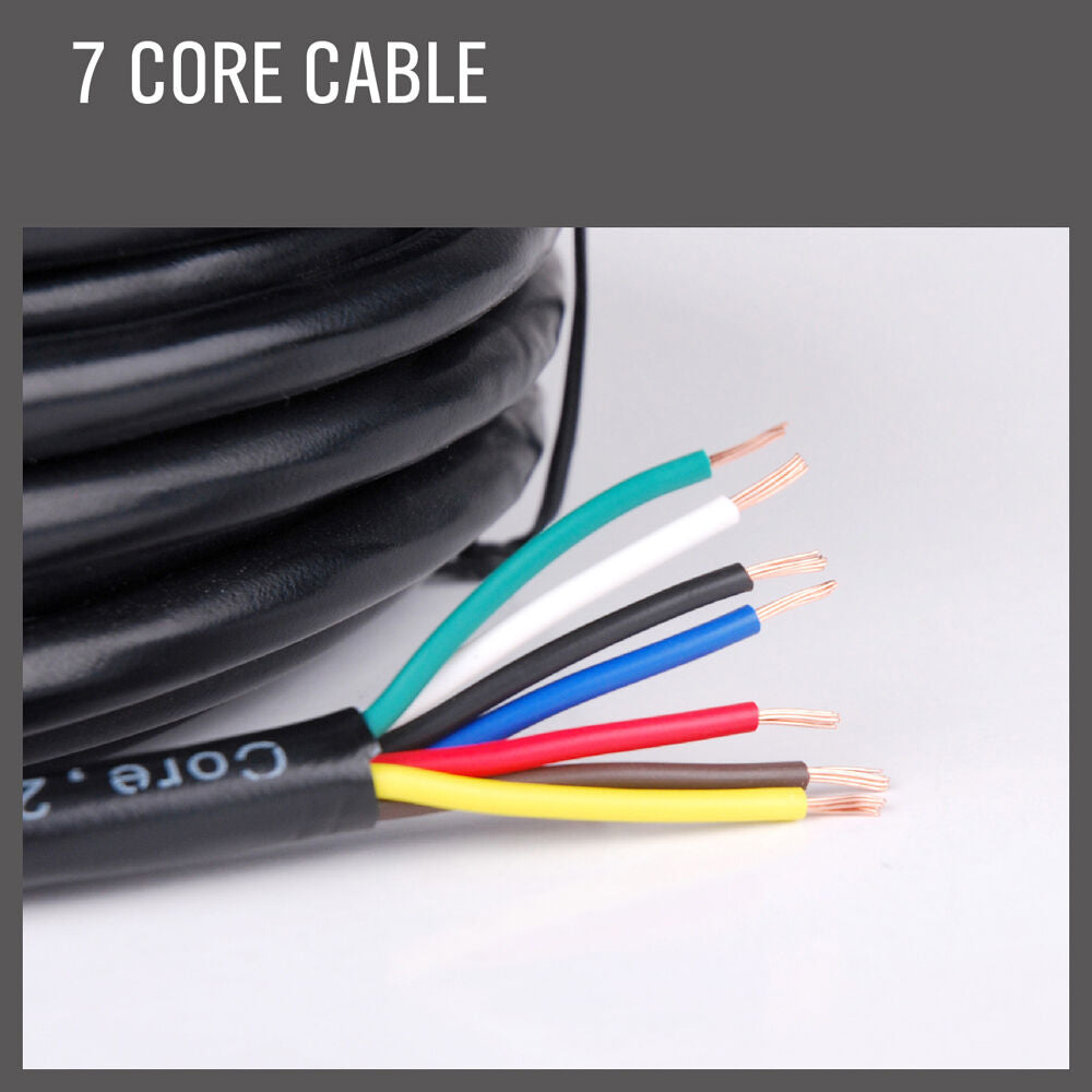 7-Core Trailer Cable – 30m – V90 PVC – Automotive, Caravan & Boat