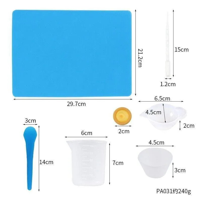 36 Piece Silicone Resin Mixing Cups Jewelry Mold Kit for Epoxy UV Craft DIY Casting