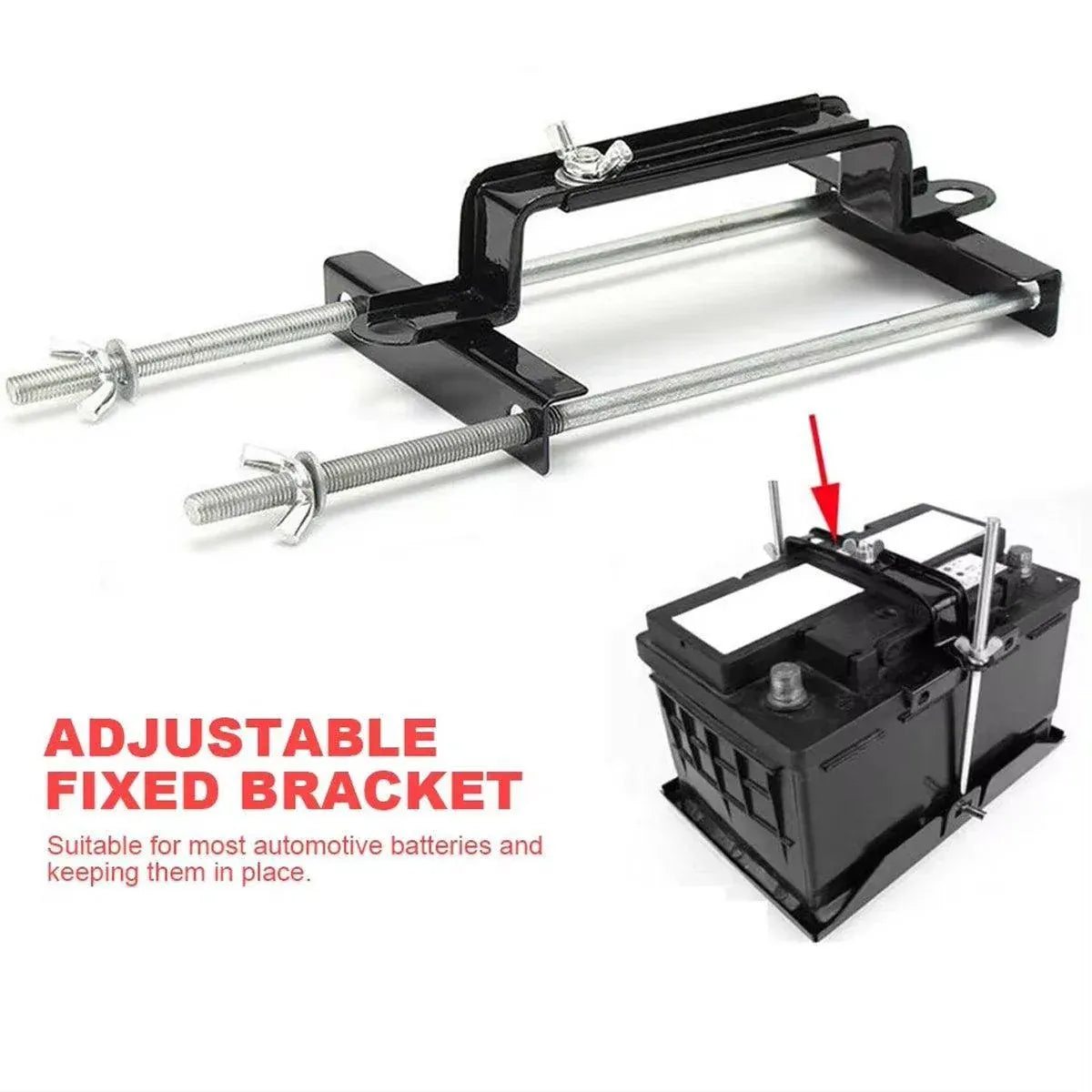 230mm Adjustable Car Battery Fixing Bracket Automotive Holder Mount Clamp