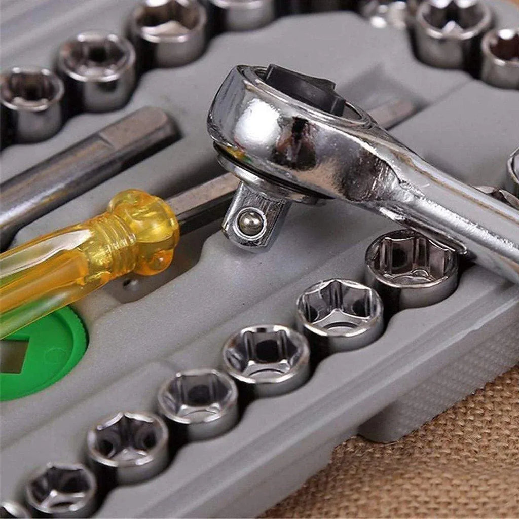 40 Piece Auto Repair Tool Kit Set Car Maintenance Mechanics Garage Hand Tools