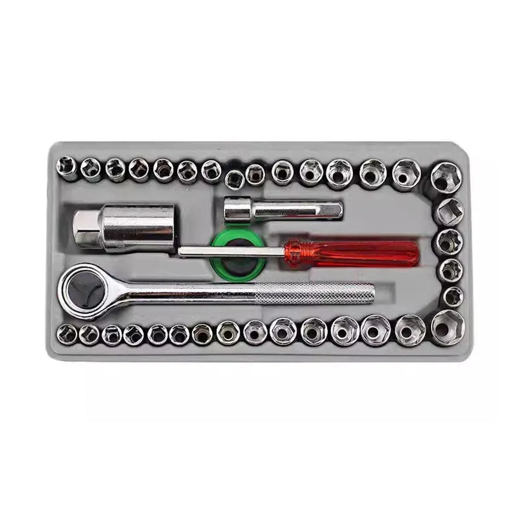 40 Piece Auto Repair Tool Kit Set Car Maintenance Mechanics Garage Hand Tools