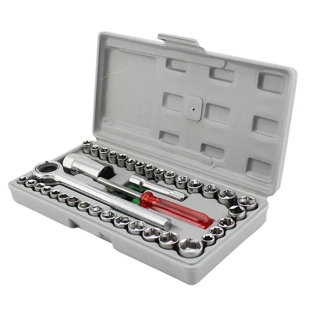 40 Piece Auto Repair Tool Kit Set Car Maintenance Mechanics Garage Hand Tools