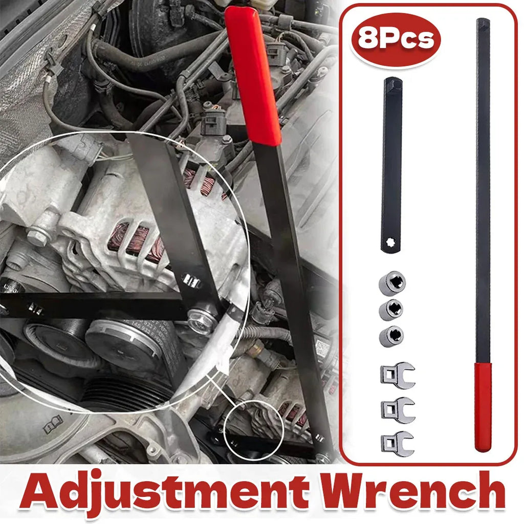 8 Piece Idler Pulley Belt Tensioner Wrench Set Car Disassembly Adjustment Tool Kit