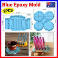 2 Piece Coaster Epoxy Resin Mould Silicone Cup Mat Holder DIY Craft Tool