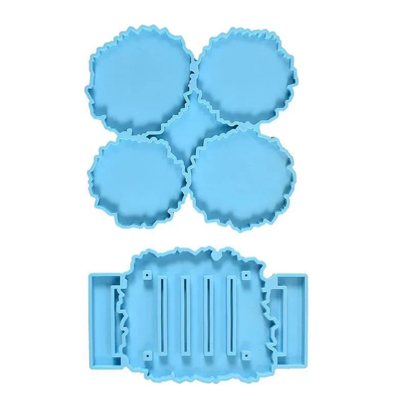 2 Piece Coaster Epoxy Resin Mould Silicone Cup Mat Holder DIY Craft Tool