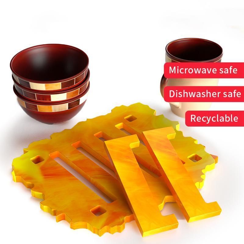 2 Piece Coaster Epoxy Resin Mould Silicone Cup Mat Holder DIY Craft Tool