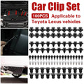 100 Piece Car Trim Clip Set PP Push Rivets for Toyota Lexus Bumper Fender Repair