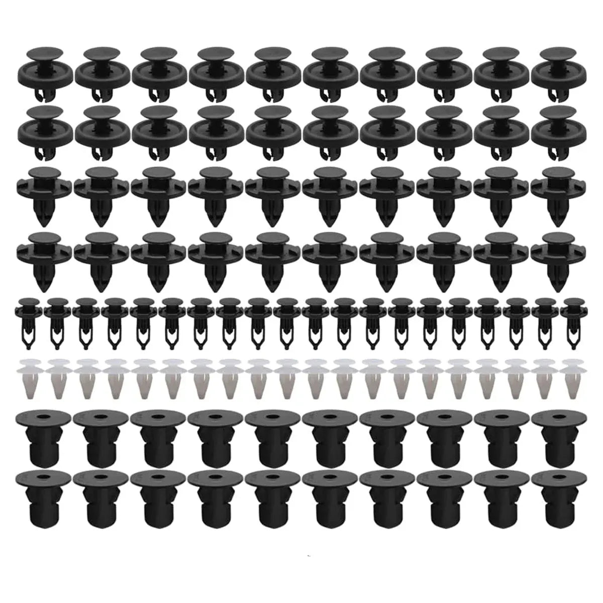 100 Piece Car Trim Clip Set PP Push Rivets for Toyota Lexus Bumper Fender Repair