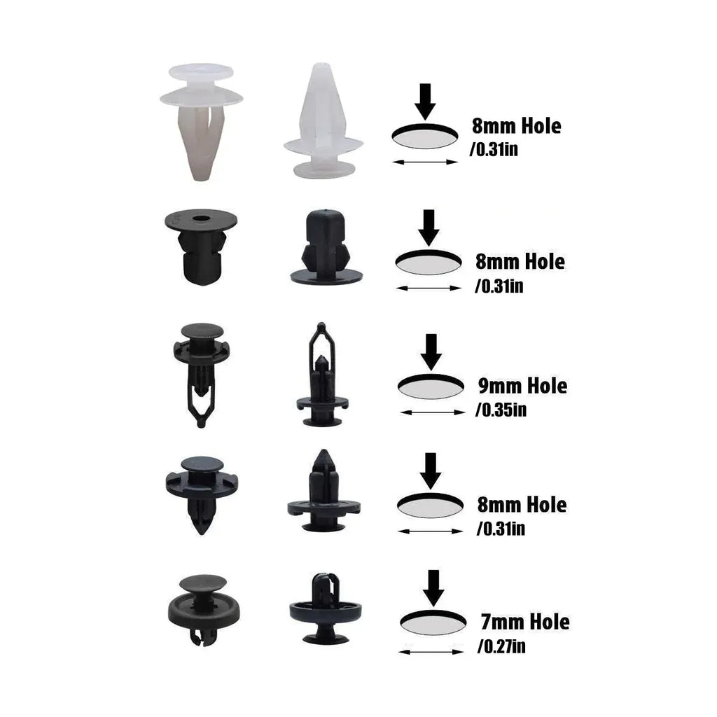 100 Piece Car Trim Clip Set PP Push Rivets for Toyota Lexus Bumper Fender Repair
