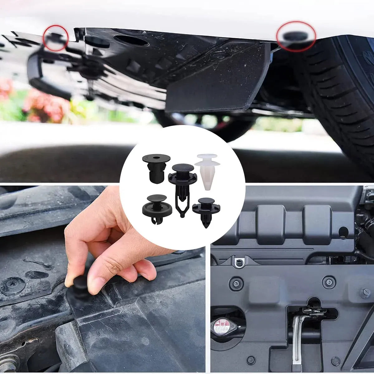 100 Piece Car Trim Clip Set PP Push Rivets for Toyota Lexus Bumper Fender Repair