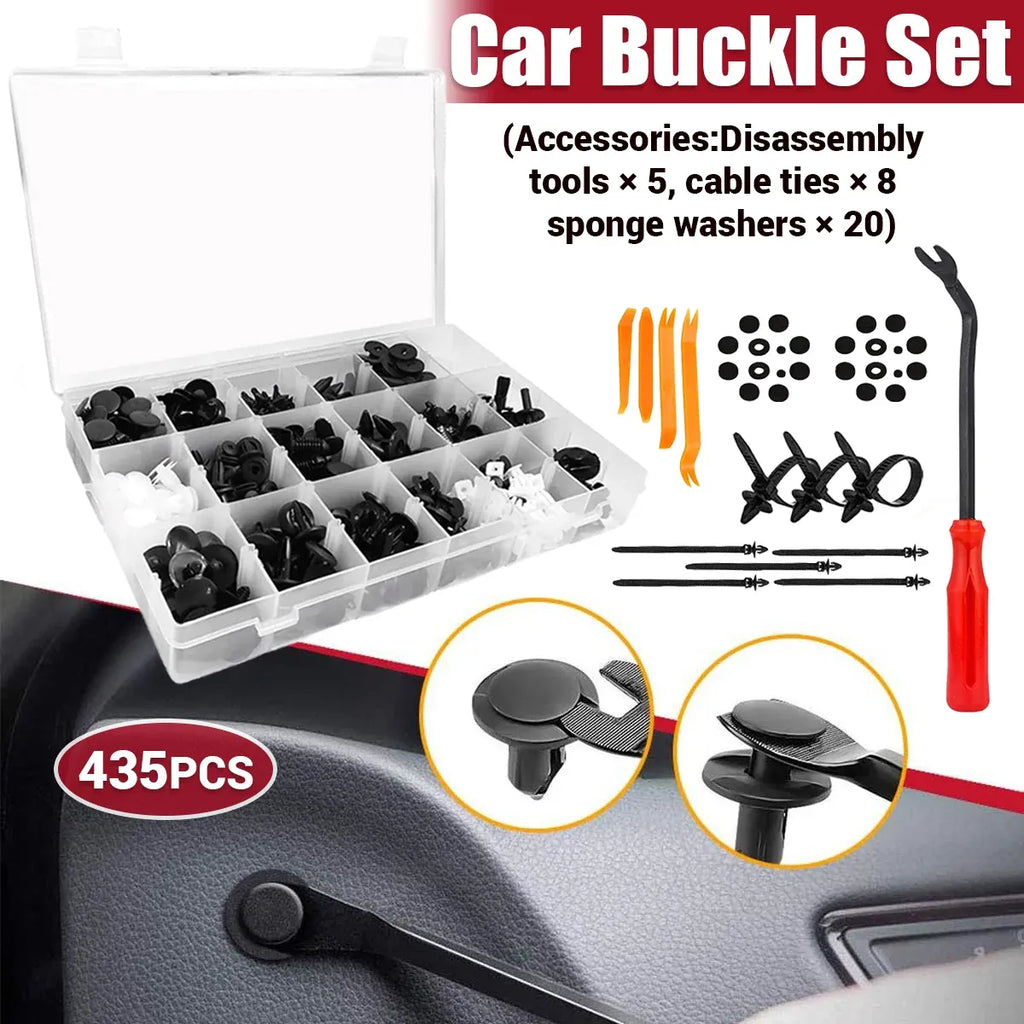 435 Piece Car Buckle Set for Auto Body Trim Bumper Fender Repair