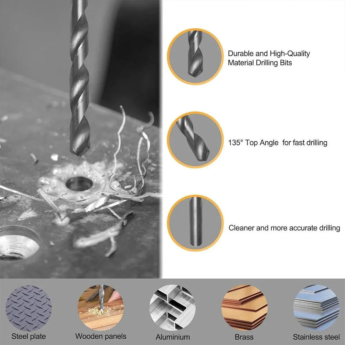 131 Piece Thread Repair Kit M5 M6 M8 M10 M12 Helicoil Set with Drill and Tap Tools