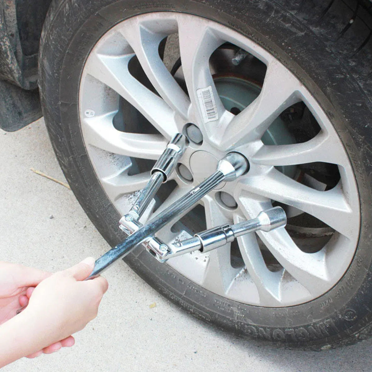 Foldable Tyre Wrench Set Carbon Steel For Car SUV Truck Auto Repair Tool Kit