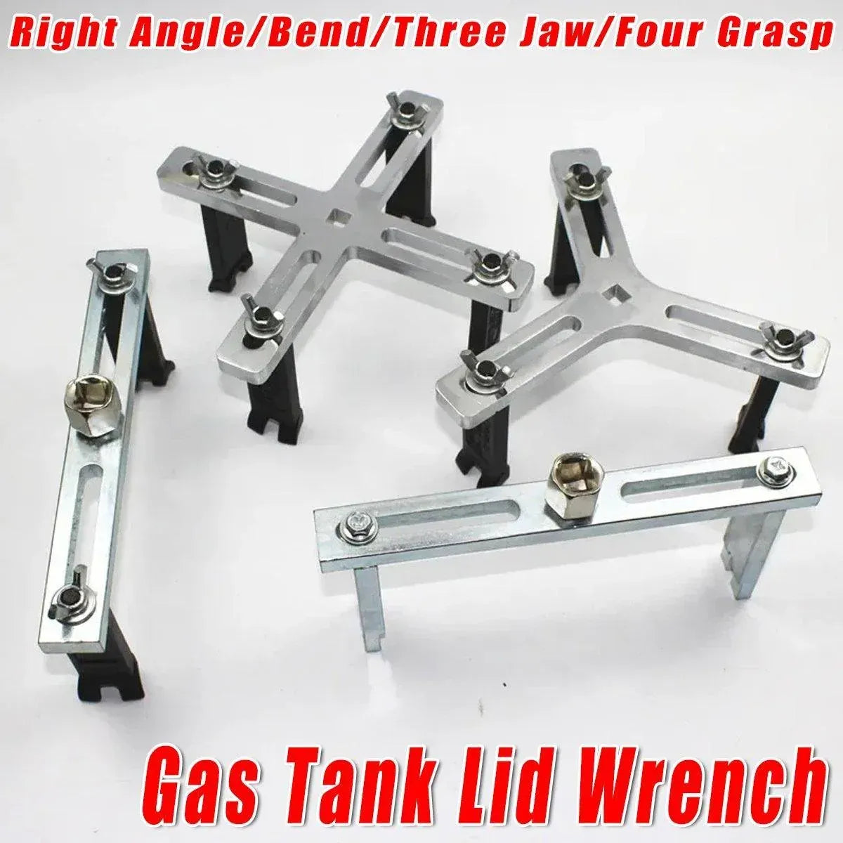 Adjustable Universal Fuel Tank Cover Removal Tool 3 Claws Gasoline Pump Wrench – Four-Grasp