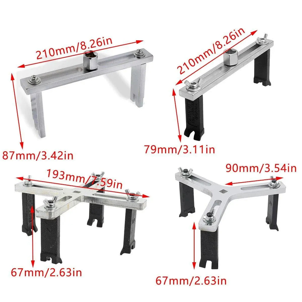 Adjustable Universal Fuel Tank Cover Removal Tool 3 Claws Gasoline Pump Wrench – Four-Grasp