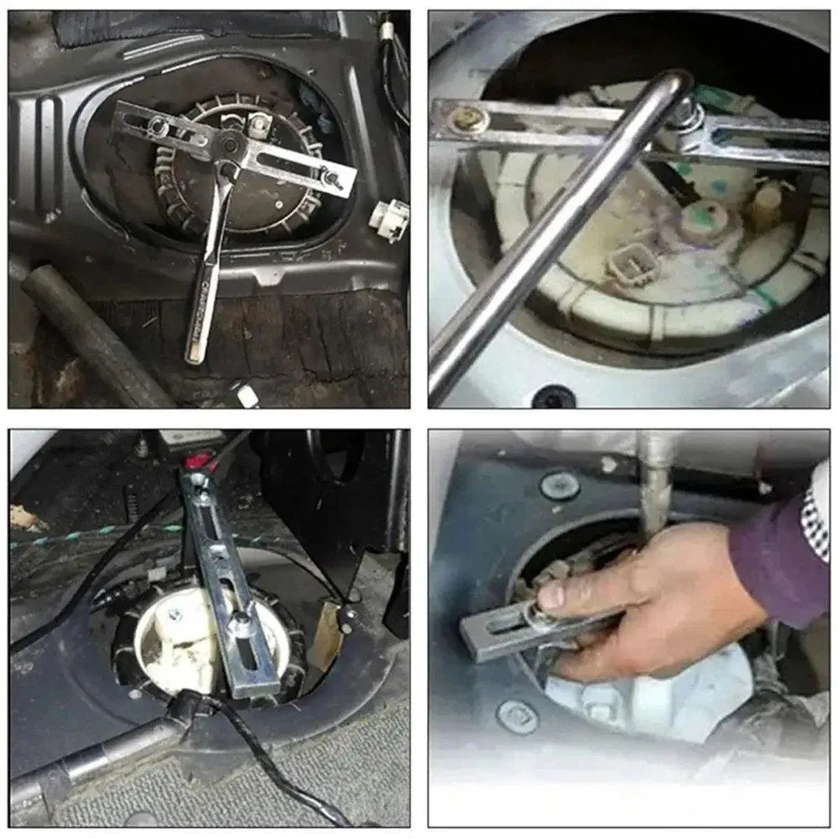 Adjustable Universal Fuel Tank Cover Removal Tool 3 Claws Gasoline Pump Wrench – Four-Grasp