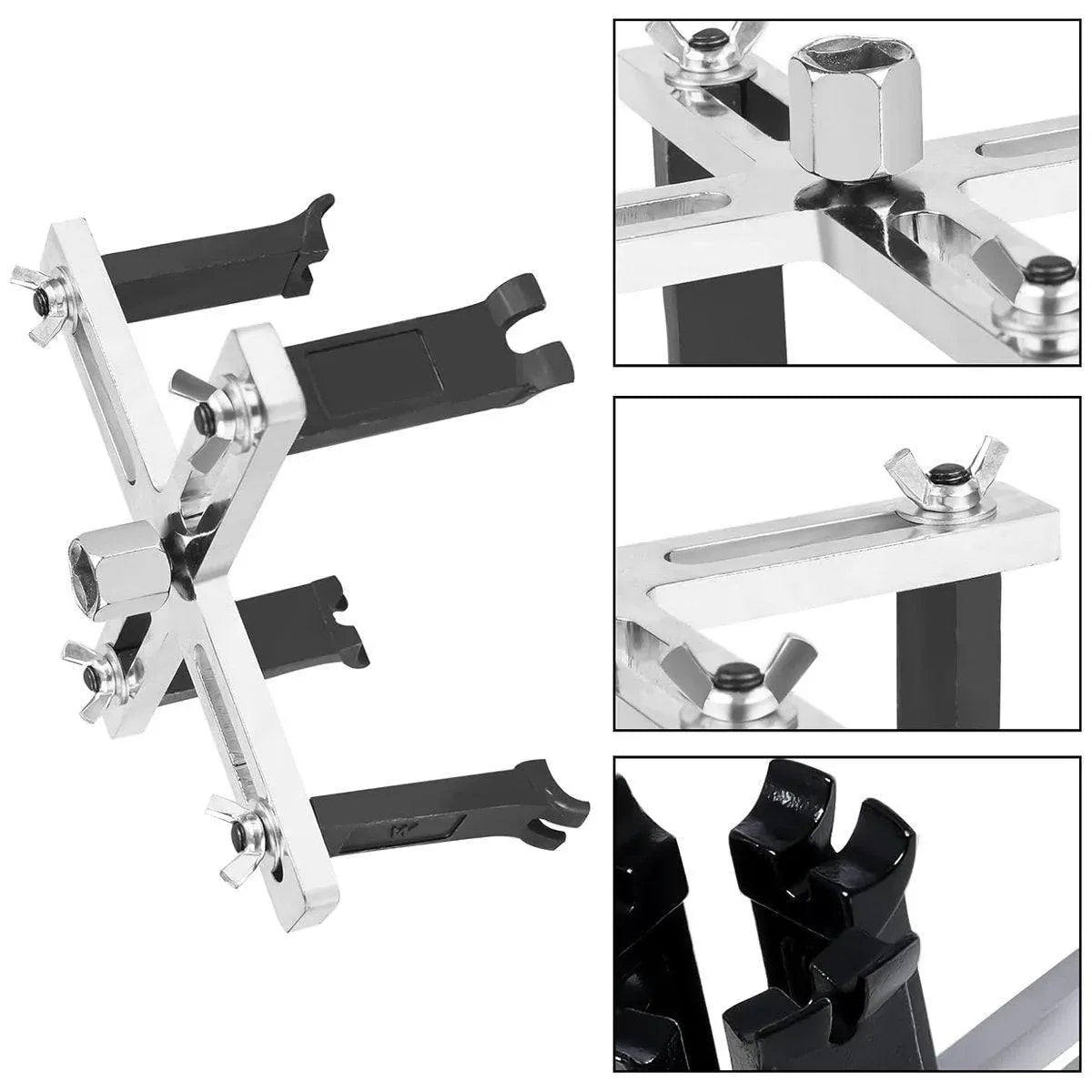 Adjustable Universal Fuel Tank Cover Removal Tool 3 Claws Gasoline Pump Wrench – Four-Grasp