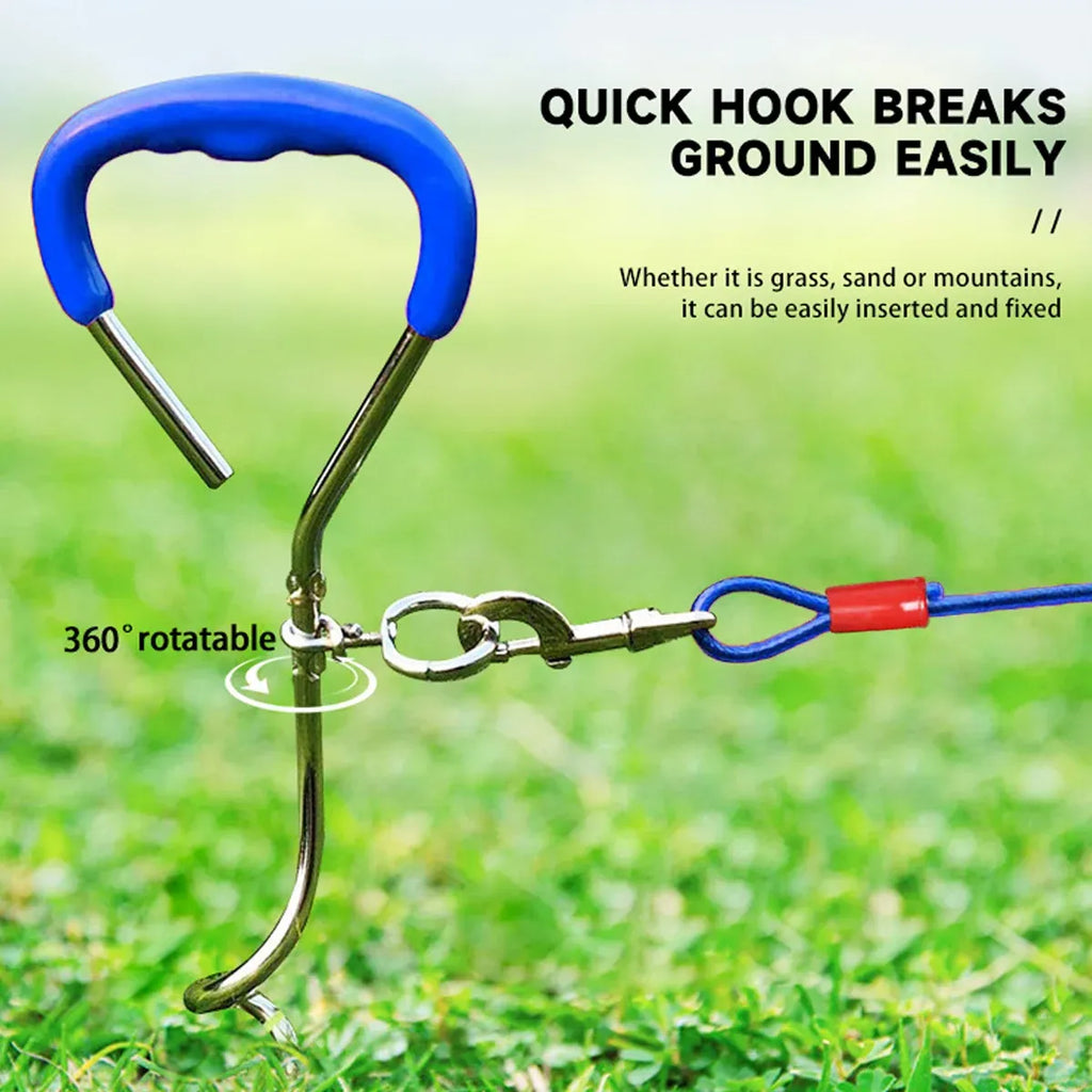 Dog Stake Suit Dog Leash Small Medium Dog Outdoor Walking Pet Fixed Stake Bolt
