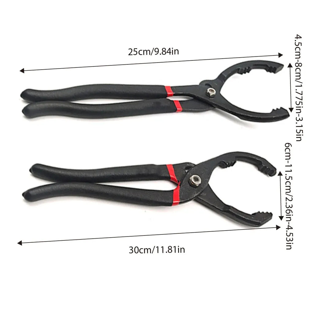 Oil Filter Pliers Wrench 10/12 Inch Heavy Duty Spanner Tool for Car Repair – 10inches