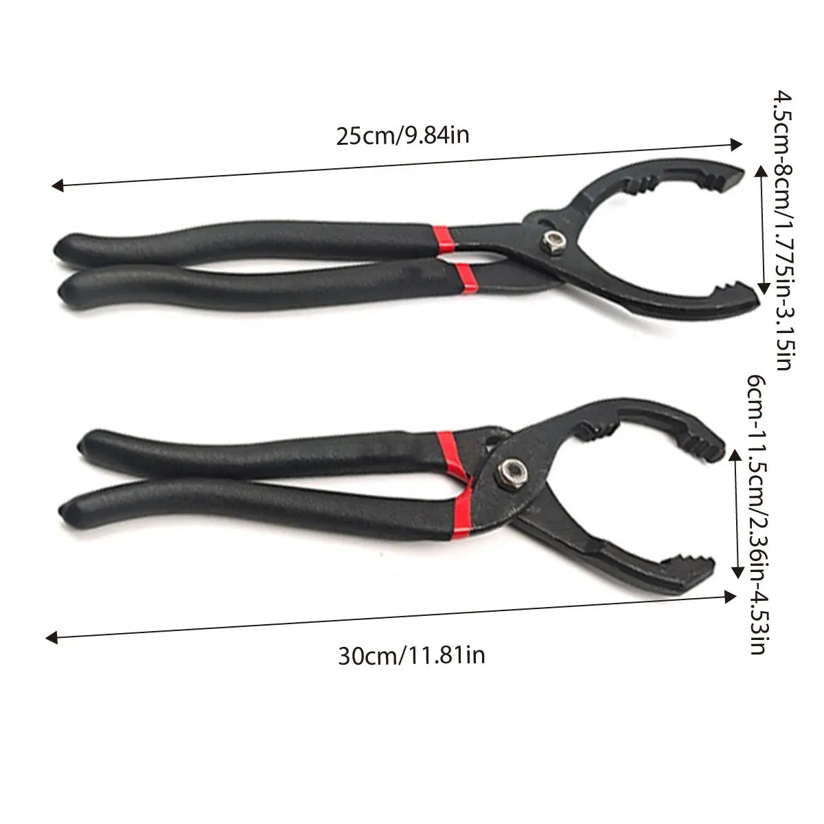 Oil Filter Pliers Wrench 10/12 Inch Heavy Duty Spanner Tool for Car Repair – 10inches