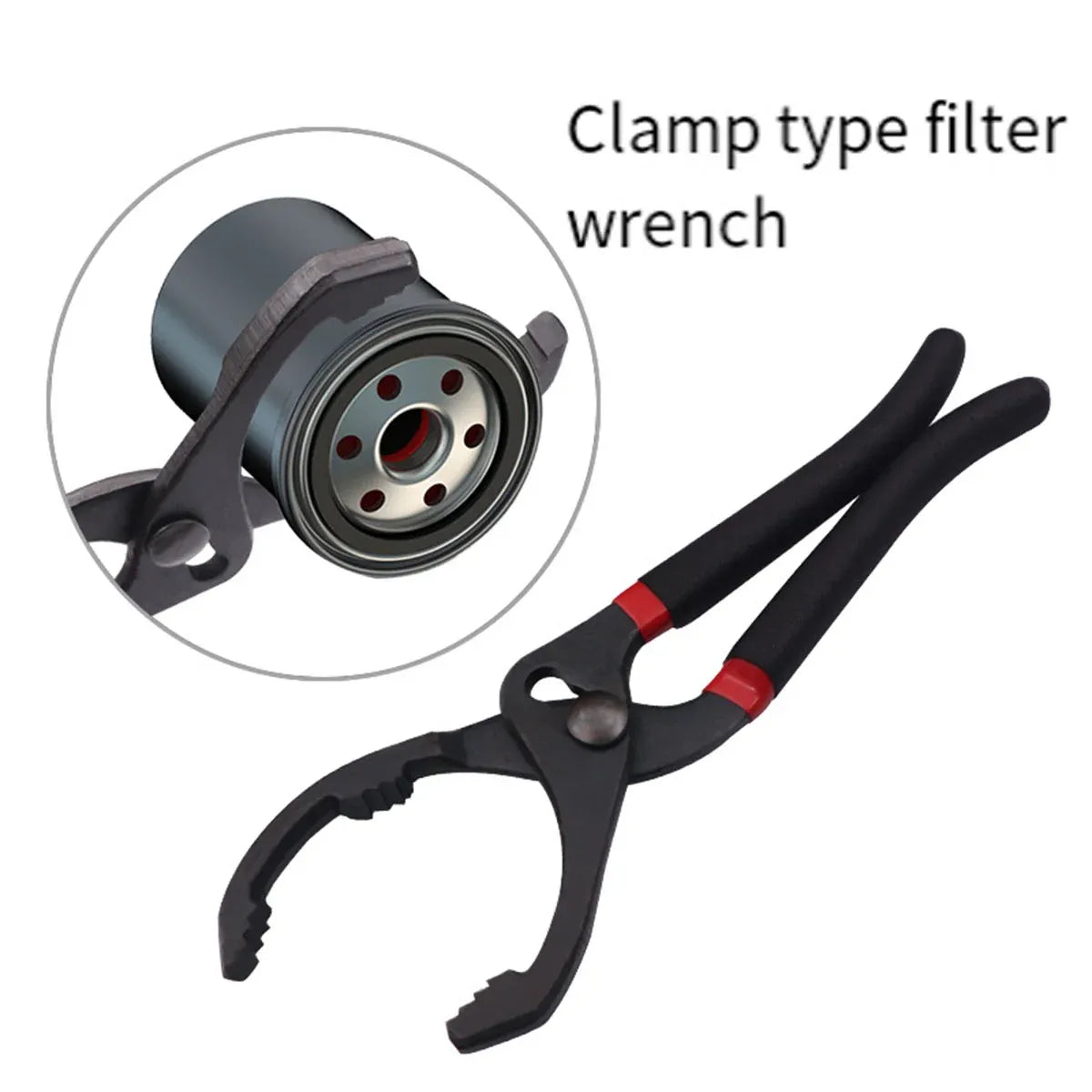 Oil Filter Pliers Wrench 10/12 Inch Heavy Duty Spanner Tool for Car Repair – 10inches