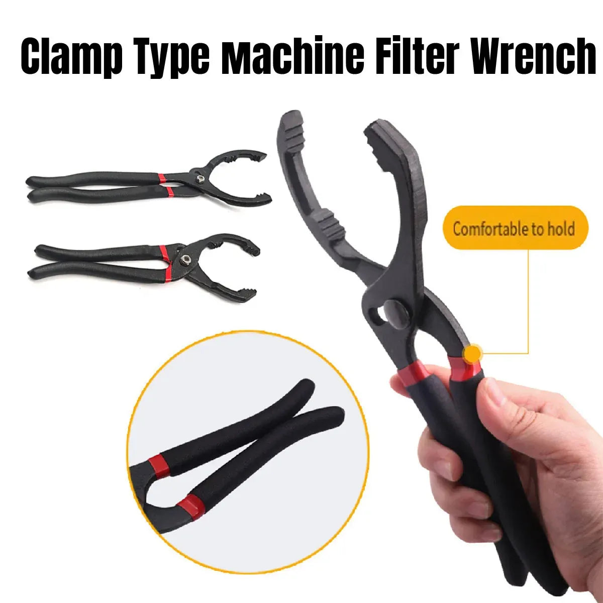 Oil Filter Pliers Wrench 10/12 Inch Heavy Duty Spanner Tool for Car Repair – 12inches