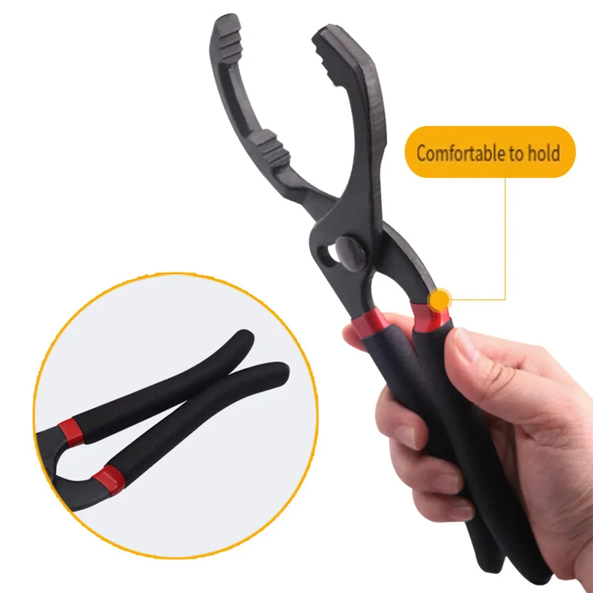 Oil Filter Pliers Wrench 10/12 Inch Heavy Duty Spanner Tool for Car Repair – 12inches