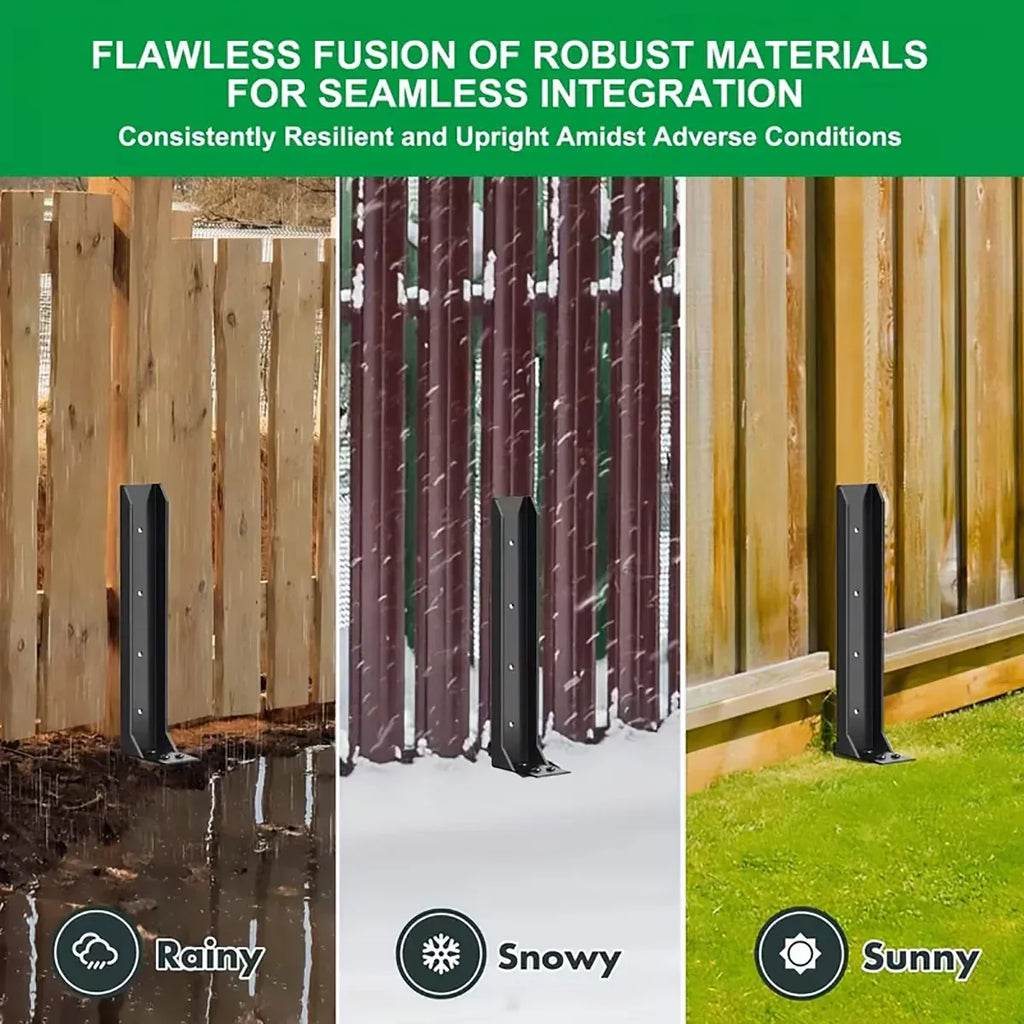 4 Piece Heavy Duty Fence Post Anchor Ground Stake For Fixing Leaning Wood Support