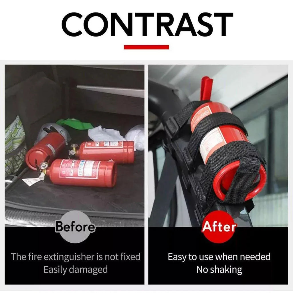 Auto Car Fire Extinguisher Mount Holder Strap Fixing Belt Car Fire Extinguisher
