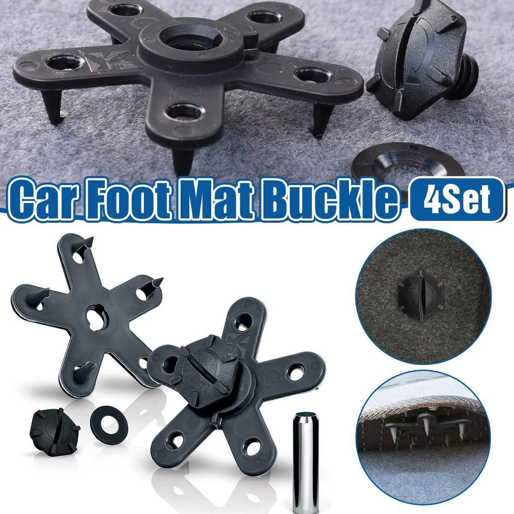 4Set Floor Mat Clips Set of Anti-Slip Fixing Retainers for Car Mats Removable