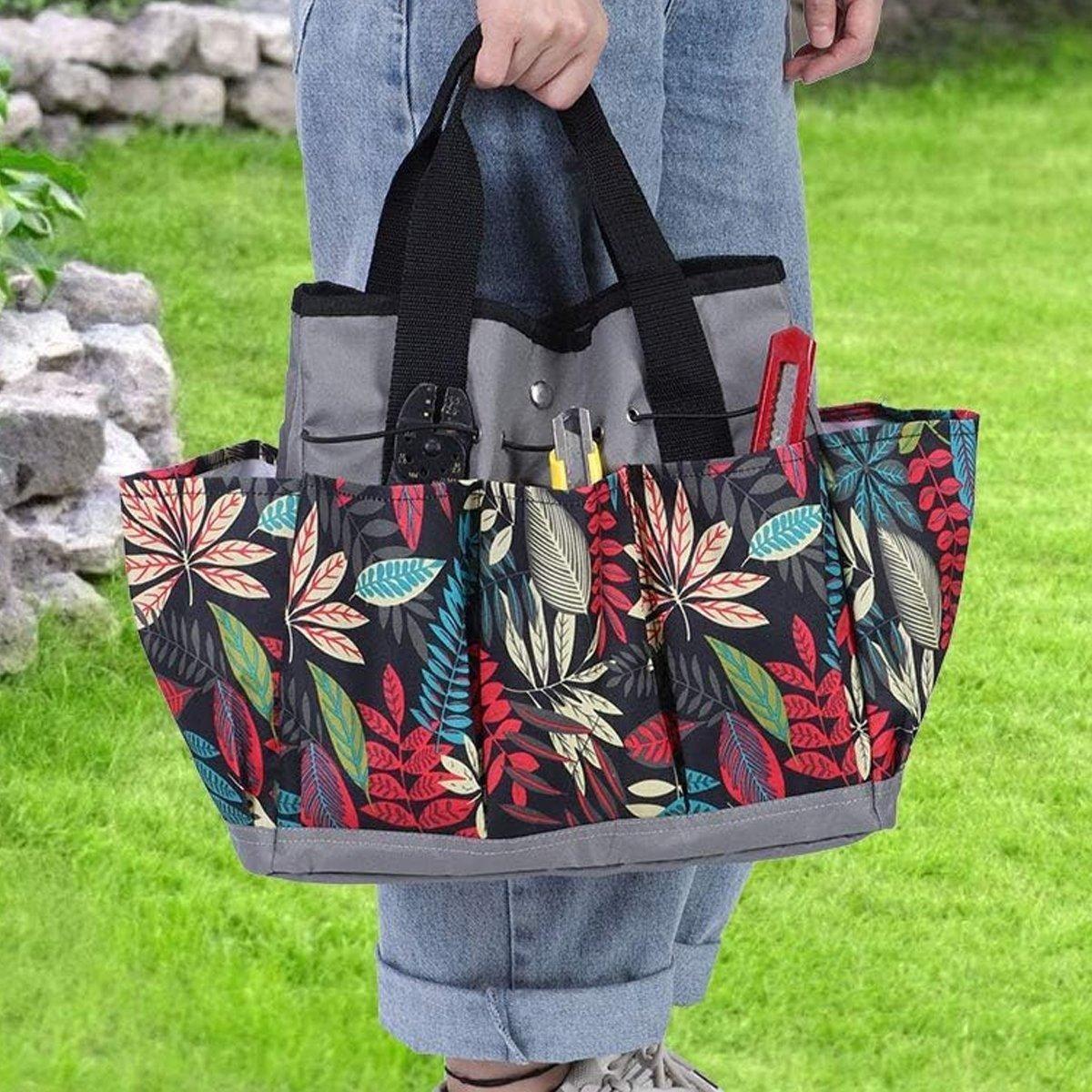 Portable Garden Kit Multifunctional Gardening Storage Bag with Pockets Outdoor