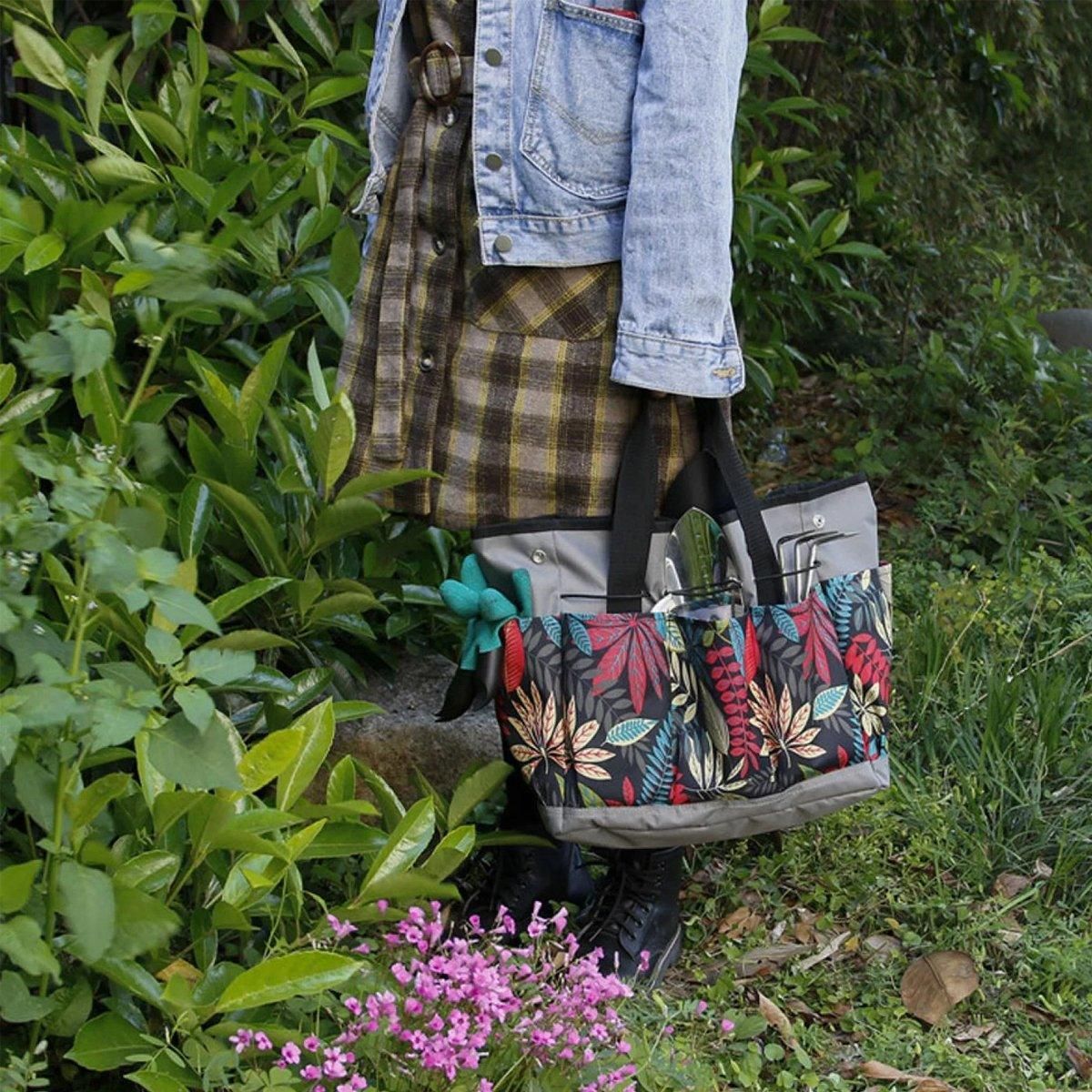 Portable Garden Kit Multifunctional Gardening Storage Bag with Pockets Outdoor