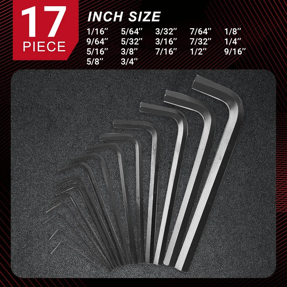 35 Piece L-Shaped Hex Key Wrench Set Allen Key Tool Kit For Home Car Repair Use