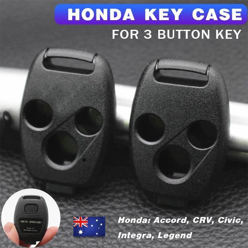 Honda 3-Button Replacement Key Shell – Civic / Accord / CR-V / Integra / Legend