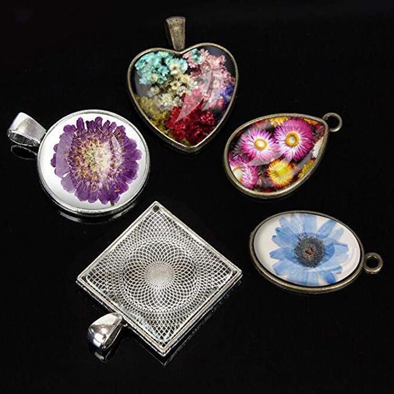 31 Piece DIY Resin Casting Mould and Pendant Tray Kit for Jewellery Making